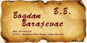 Bogdan Barajevac vizit kartica